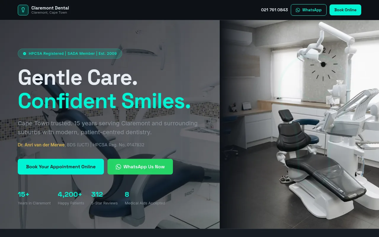 Dental Practice: dark premium direction
